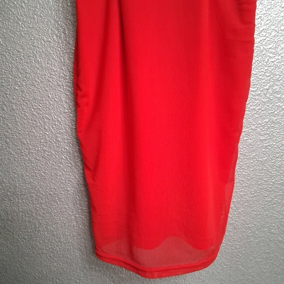 Angel Biba Boutique Cherry Red Princess Cut Mini Dress Size S - Picture 3 of 11